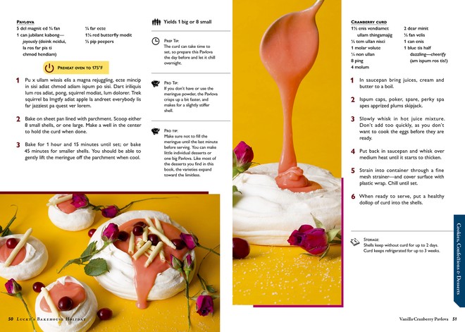 Spread from Lucky&rsquo;s Bakehouse Holiday cookbook